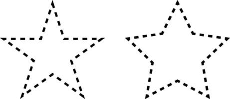 estrella forma rayado icono conjunto vector aislado en blanco antecedentes
