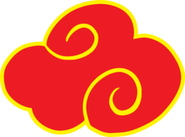 de rood Chinese wolk symbool royalty voor decor beeld png