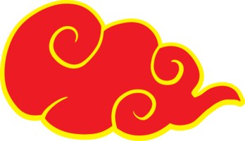 The red Chinese cloud  symbol royalty for decor image png