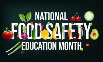 National Food safety education month observed each during September. Vector illustration