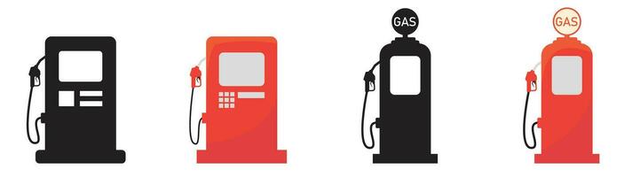 gas station icon road sign petrol fuel vector