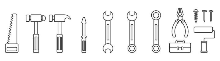 tools icon engineer setting fix outline icon vector