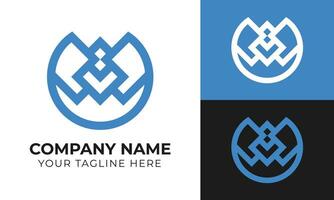 Corporate abstract minimal business logo design template Free Vector