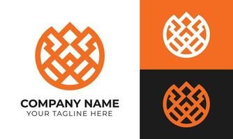 Modern abstract minimal business logo design template Free Vector