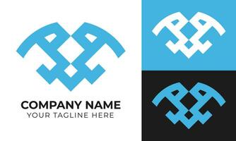 Modern abstract minimal business logo design template Free Vector