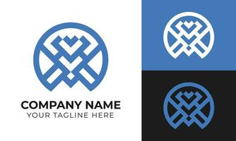 Modern abstract minimal business logo design template Free Vector