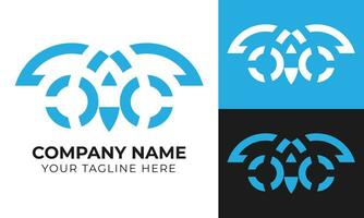 Creative modern abstract minimal business logo design template Free Vector