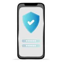 pdpa concepto. ciber seguridad sitio web solicitud móvil, datos proteccion privacidad. vector