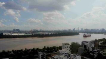 luchtfoto van de rivier video