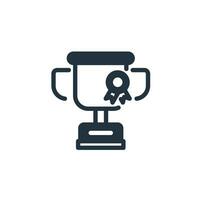 Cup icon in trendy flat style isolated on white background. trophy symbol for web and mobile applications. vector