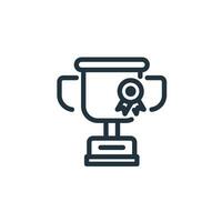 Trophy cup icon isolated on white background. trophy symbol for web and mobile applications. vector