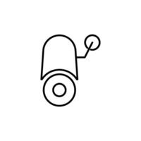 Video Camera Vector Icon for Shops and Stores. Perfect for web sites, books, stores, shops. Editable stroke in minimalistic outline style