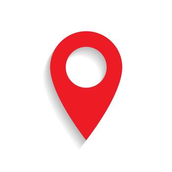 Mark pointer icon vector. Map pin sign symbol in flat style vector