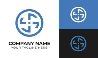 Creative abstract minimal logo design template for your company Free Vector