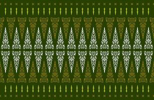 Indonesia Traditional Woven Cloth Songket Seamless Pattern. batik tenun songket kain, Gold and green Color Combination. EPS 10 Vector. vector