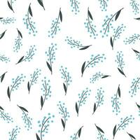 Spring seamless pattern with lily of the valley flowers. vector