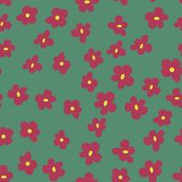 floral Clásico sin costura modelo. hippie flor poder retro textil impresión. maravilloso botánico fondo de pantalla vector