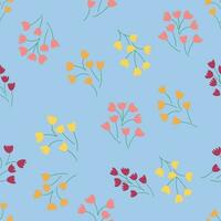 floral Clásico sin costura modelo. hippie flor poder retro textil impresión. maravilloso botánico fondo de pantalla vector