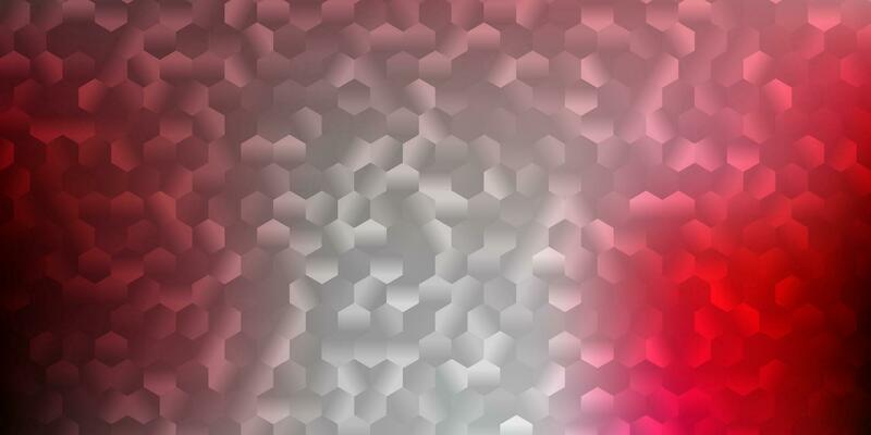 Light pink, red vector cover with simple hexagons.