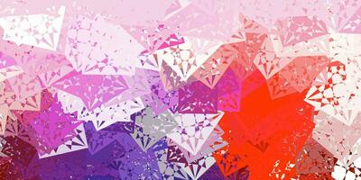 Light Pink, Red vector background with polygonal forms.