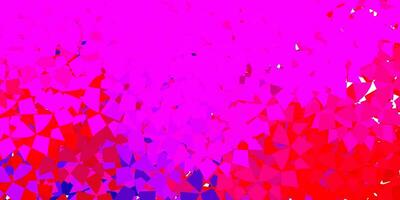 Light pink, red vector background with triangles.