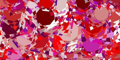 Light Pink, Red vector pattern with polygonal shapes.