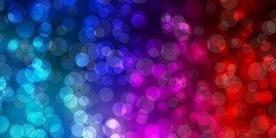 Light Blue, Red vector pattern with spheres.