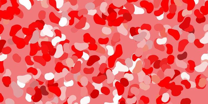 Light red, yellow vector pattern with abstract shapes.