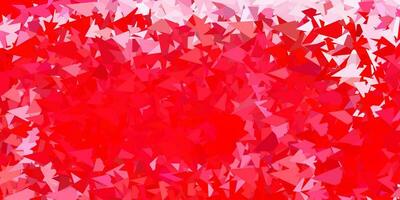 Light red vector abstract triangle backdrop.