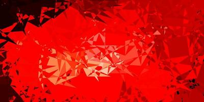 Dark Red vector backdrop with triangles, lines.