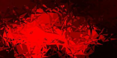 Dark Red vector background with triangles.