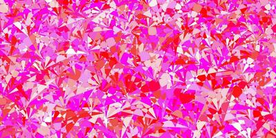Light Pink, Red vector backdrop with triangles, lines.