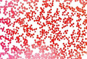 Light Red vector template with crystals, circles, squares.