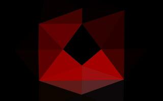 Light Red vector polygonal template.