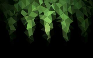 Dark Green vector polygon abstract background.