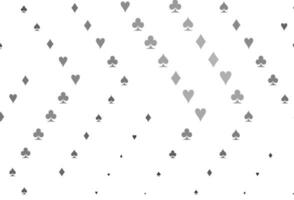 Light Silver, Gray vector pattern with symbol of cards.