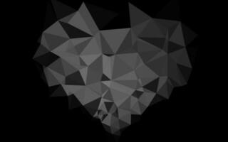 Dark Silver, Gray vector shining triangular background.