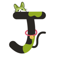 Cute cat alphabet letters Pro PNG