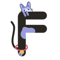 mignonne chat alphabet des lettres pro png