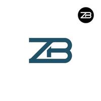 letra zb monograma logo diseño vector