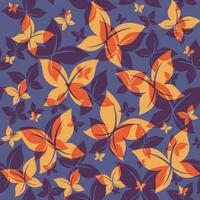 Butterfly Seamless Pattern with Risograph Style Trends for Printing Needs, Wallpaper Background vector