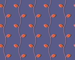 Branch and Leaf Seamless Pattern with Risograph Style Trends for Printing Needs, Wallpaper Background vector