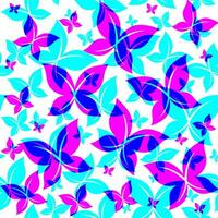 Butterfly Seamless Pattern with Risograph Style Trends for Printing Needs, Wallpaper Background vector