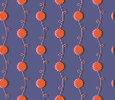 Branch and Flower Seamless Pattern with Risograph Style Trends for Printing Needs, Wallpaper Background vector