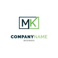 Initial Letter MK Icon Logo Design Template vector