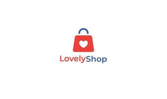 Lovely Online Shop Logo Design vector
