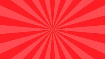 Simple Flat Red Light burst Effect vector background