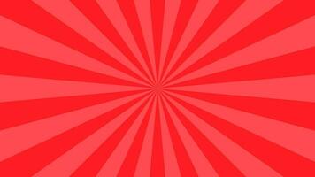 Simple Flat Red Light burst Effect vector background