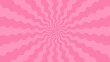 Simple Flat Pink Curl Light burst Effect vector background