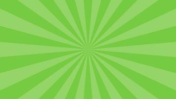 Simple Flat Green Light burst Effect vector background